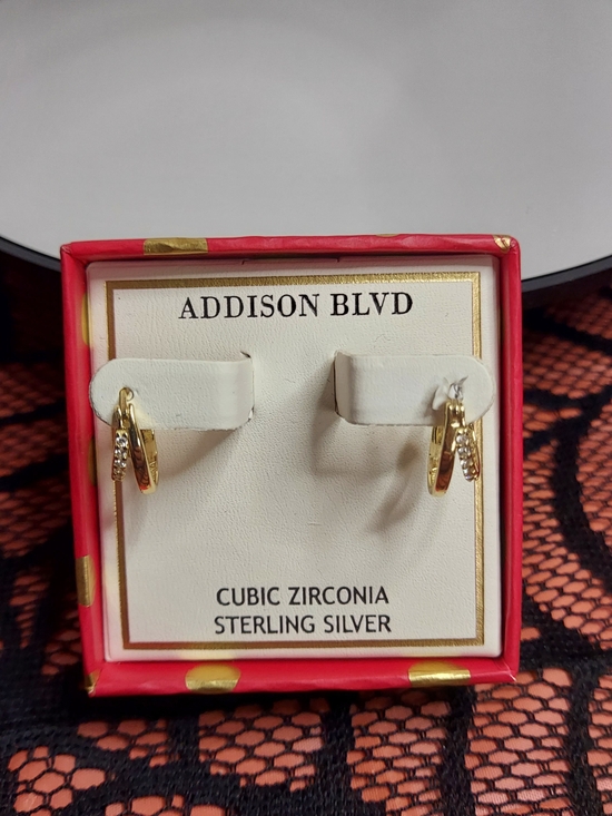 addison blvd Jewelry - NIB Addison Blvd Double Hoop Earrings Gold